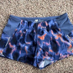 New Balance Women's Dynamic Blue and Orange Athletic Shorts